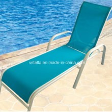 Modèle de jardin Patio Outdoor Wicker Textilene Lounger